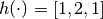 h(\cdot) = [1, 2, 1]